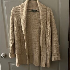 💥Eddie Bauer Women's Tan Cardigan Sweater 3/$30